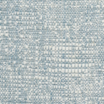 Light blue and white woven fabric with a subtle grid, tweed-like texture.