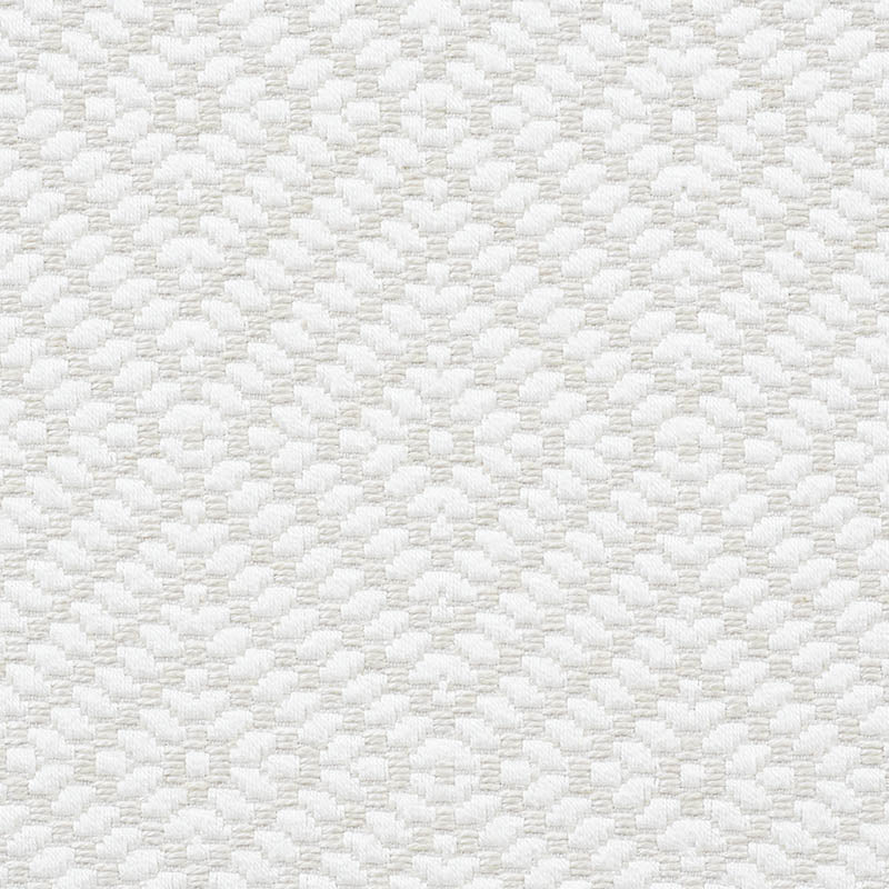 Cream textured fabric with a repeating circular geometric pattern; soft, woven look.