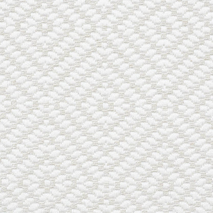 Cream textured fabric with a repeating circular geometric pattern; soft, woven look.