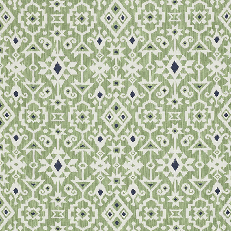 SCHUMACHER  WORLD VIEW CRUSOE IKAT PATTERN WOVENS PATTERN WOVENS GREEN   - 76522