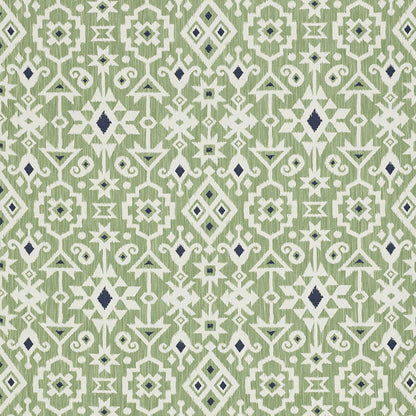 SCHUMACHER  WORLD VIEW CRUSOE IKAT PATTERN WOVENS PATTERN WOVENS GREEN   - 76522