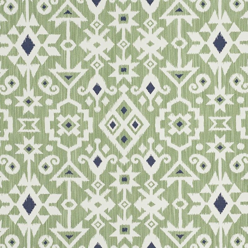 SCHUMACHER  WORLD VIEW CRUSOE IKAT PATTERN WOVENS PATTERN WOVENS GREEN   - 76522