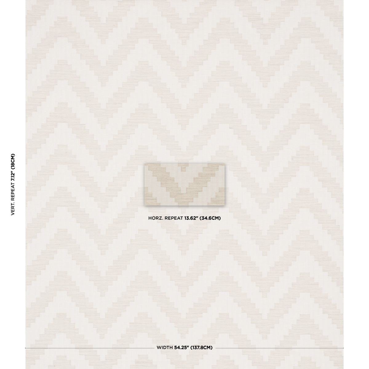 SCHUMACHER  ORPHEUM VERNE PATTERN WOVENS PATTERN WOVENS NATURAL   - 76530