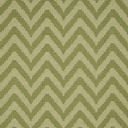 Olive and cream chevron zigzag pattern in woven textile texture, ideal for upholstery or wallpaper.