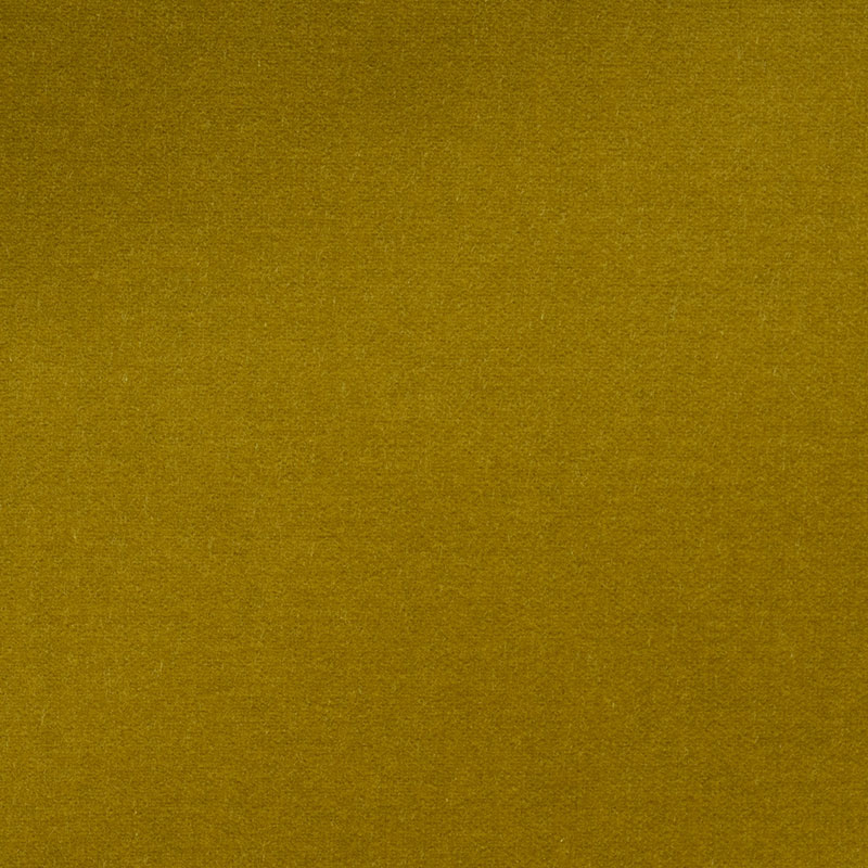 Mustard yellow velvet fabric close-up swatch with soft nap and luxurious texture.