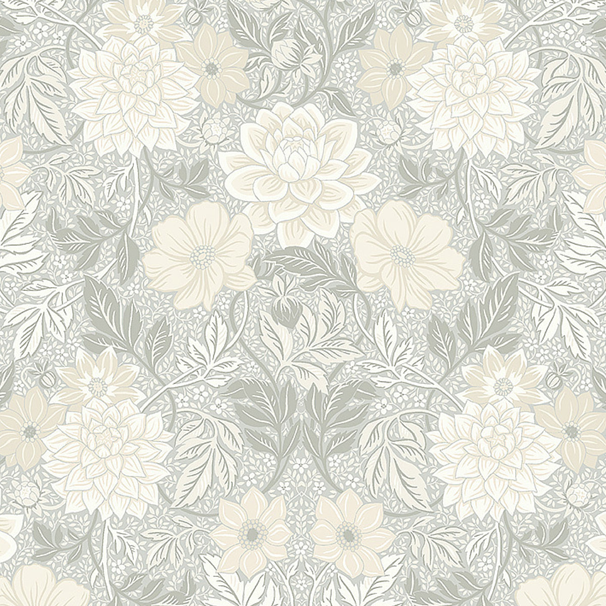 SCHUMACHER WALLCOVERING  BORASTAPETER DAHLIA GARDEN   NATURAL   - 7664