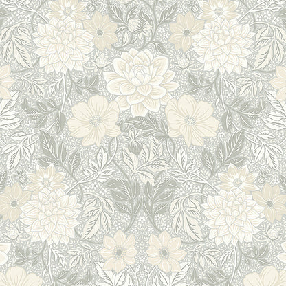 SCHUMACHER WALLCOVERING  BORASTAPETER DAHLIA GARDEN   NATURAL   - 7664