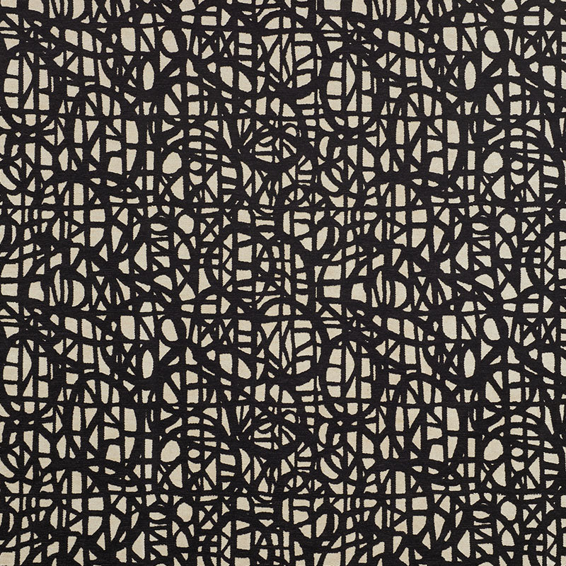 SCHUMACHER  FREEHAND MOMENTUM CHENILLE,HIGH PERFORMANCE,PATTERN WOVENS CHENILLE,HIGH PERFORMANCE,PATTERN WOVENS BLACK   - 76711