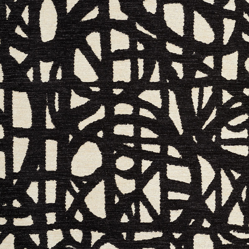 SCHUMACHER  FREEHAND MOMENTUM CHENILLE,HIGH PERFORMANCE,PATTERN WOVENS CHENILLE,HIGH PERFORMANCE,PATTERN WOVENS BLACK   - 76711
