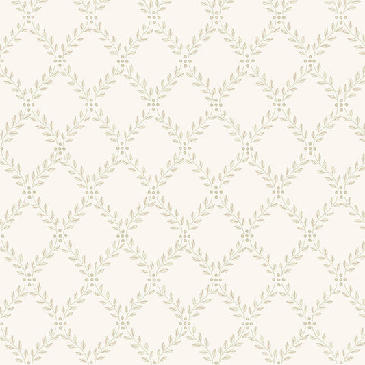 SCHUMACHER  Borastapeter TRELLIS LEAVES   NATURAL   - 7673