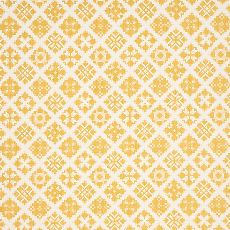SCHUMACHER  NEW AMERICANA TRISTAN PATCHWORK PATTERN WOVENS PATTERN WOVENS YELLOW   - 76762
