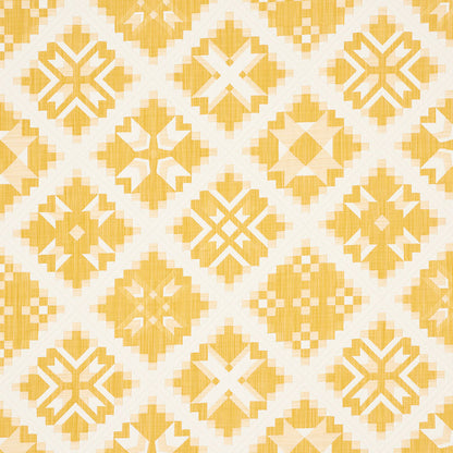 SCHUMACHER  NEW AMERICANA TRISTAN PATCHWORK PATTERN WOVENS PATTERN WOVENS YELLOW   - 76762