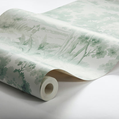 SCHUMACHER WALLCOVERING  A COUNTRY LIFE COUNTRYSIDE MORNING   GREEN   - 7678