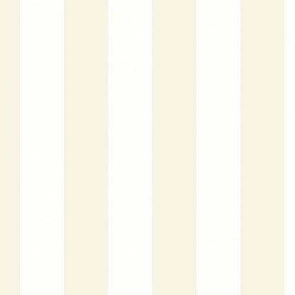 Beige and ivory vertical stripe pattern; neutral, classic interior wallpaper.