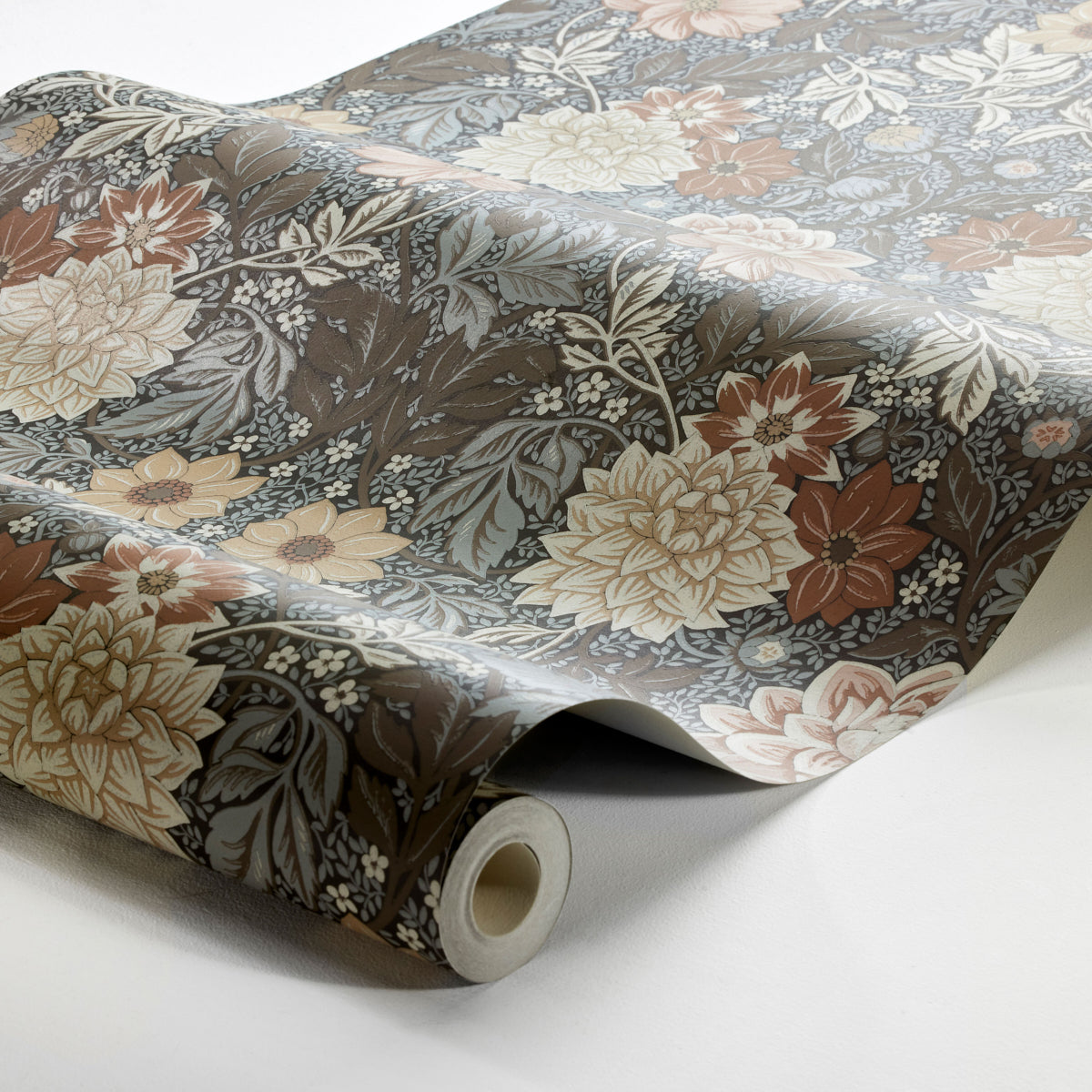 SCHUMACHER  Borastapeter DAHLIA GARDEN   BROWN   - 7689