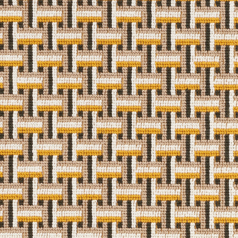 SCHUMACHER  CLASSIC WOVENS SAXON ??PINGL?? WOVEN WOVEN OCHRE   - 76972