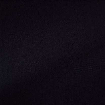 Close-up of dark black cotton chintz plains fabric with a plain weave.