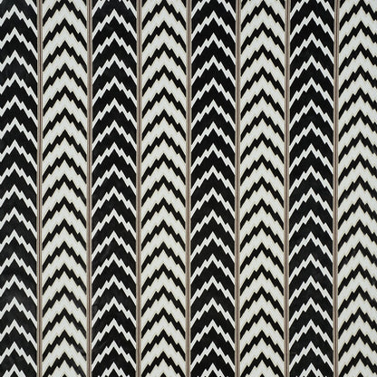 SCHUMACHER FABRIC  TIMOTHY CORRIGAN FLORENTINE VELVET   BLACK   - 77111
