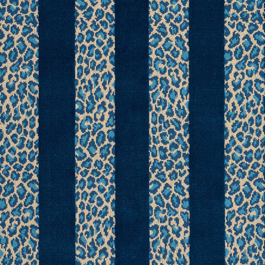 SCHUMACHER  TIMOTHY CORRIGAN GUEPARD STRIPE VELVET CUT VELVET CUT VELVET MEDITERRANEAN   - 77140
