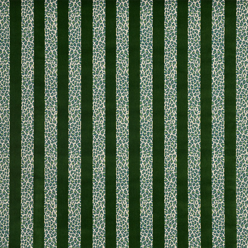 SCHUMACHER  TIMOTHY CORRIGAN GUEPARD STRIPE VELVET CUT VELVET CUT VELVET EMERALD   - 77141