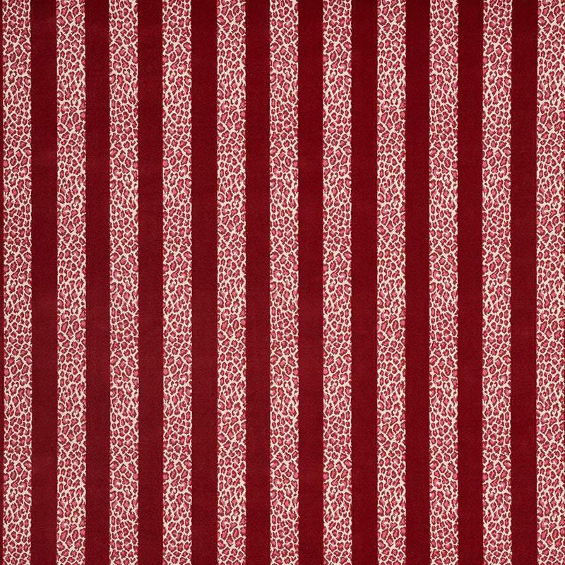 SCHUMACHER  TIMOTHY CORRIGAN GUEPARD STRIPE VELVET CUT VELVET CUT VELVET RED   - 77143