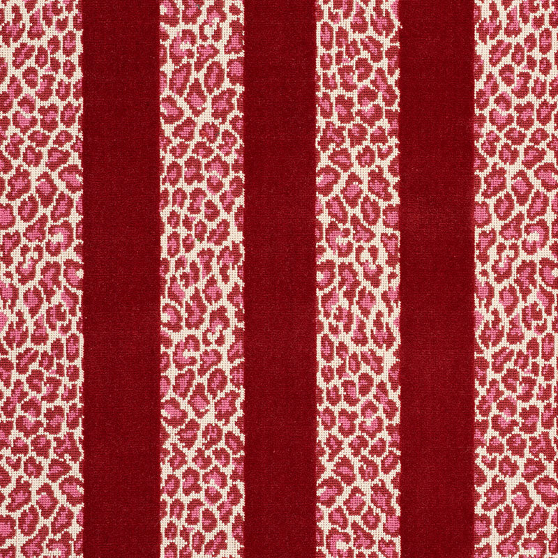 SCHUMACHER  TIMOTHY CORRIGAN GUEPARD STRIPE VELVET CUT VELVET CUT VELVET RED   - 77143