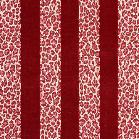 SCHUMACHER  TIMOTHY CORRIGAN GUEPARD STRIPE VELVET CUT VELVET CUT VELVET RED   - 77143