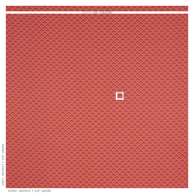 SCHUMACHER FABRIC  STEP LIVELY WILHELM   CORAL   - 77181