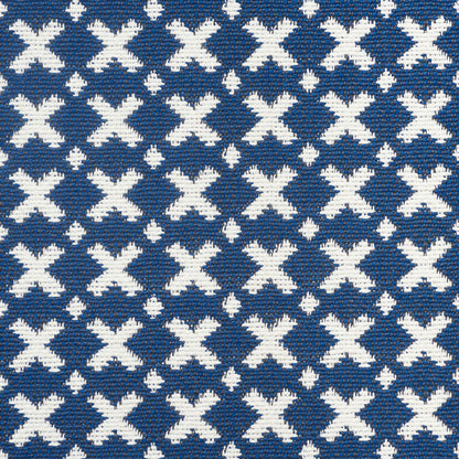 SCHUMACHER  STEP LIVELY ELIAS PATTERN WOVENS PATTERN WOVENS BLUE , IVORY   - 77200