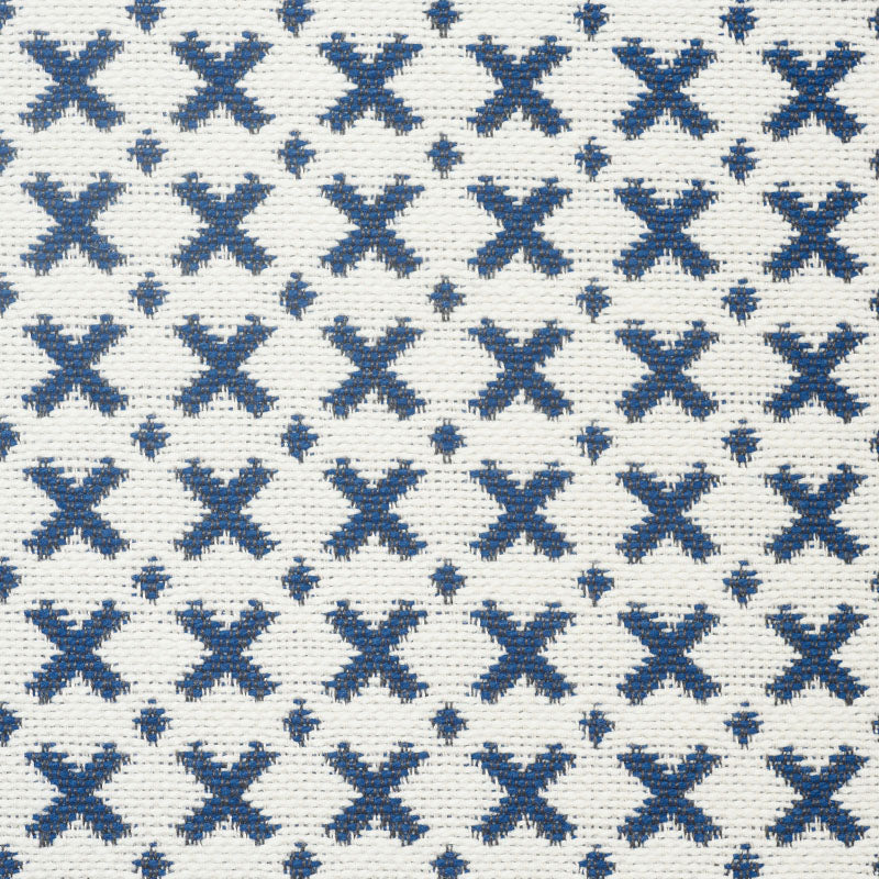 SCHUMACHER  STEP LIVELY ELIAS PATTERN WOVENS PATTERN WOVENS BLUE , IVORY   - 77200