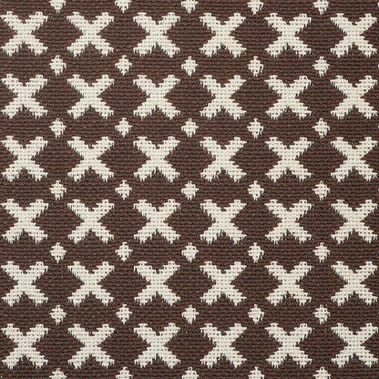 SCHUMACHER  STEP LIVELY ELIAS PATTERN WOVENS PATTERN WOVENS BROWN , ECRU   - 77202
