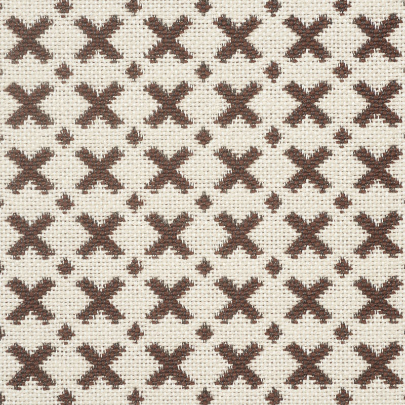 SCHUMACHER  STEP LIVELY ELIAS PATTERN WOVENS PATTERN WOVENS BROWN , ECRU   - 77202
