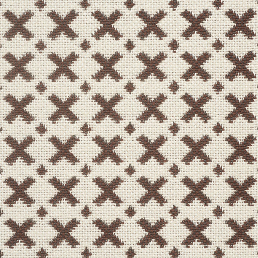 SCHUMACHER  STEP LIVELY ELIAS PATTERN WOVENS PATTERN WOVENS BROWN , ECRU   - 77202