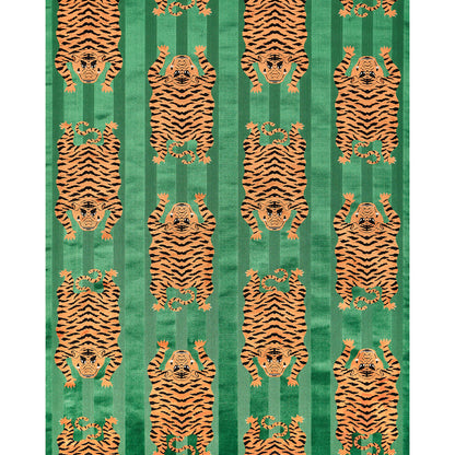SCHUMACHER  Velvet & Velvet Trims Jokhang Tiger Velvet CUT VELVET CUT VELVET Green   - 77233