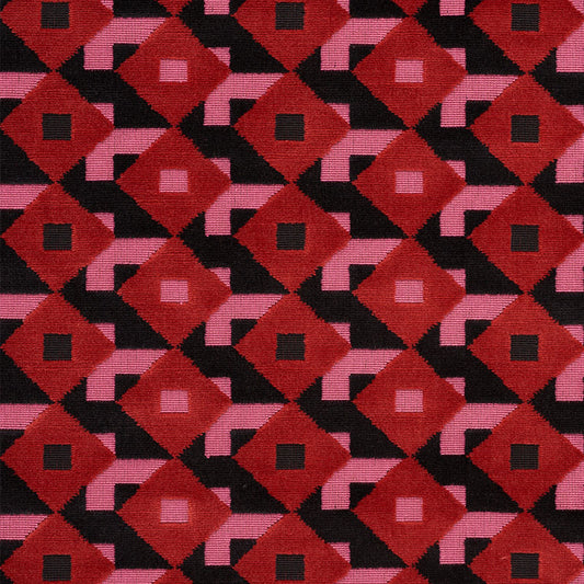 SCHUMACHER  JOHNSON HARTIG DAZZLE SHIP VELVET CUT VELVET CUT VELVET PINK , BLACK   - 77240