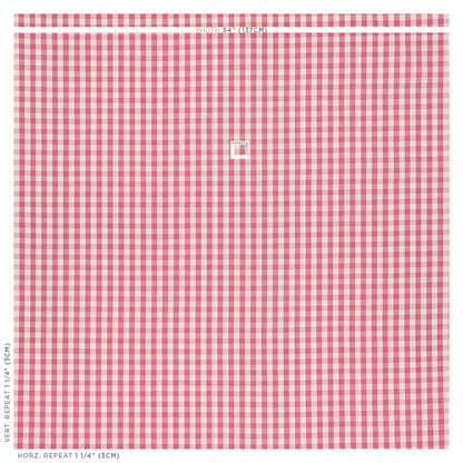 SCHUMACHER FABRIC  REVISIT OF POPULAR PATTERNS ELTON COTTON CHECK   MAGENTA   - 77310