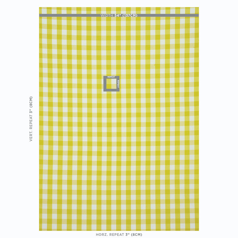 SCHUMACHER  SCANDINAVIAN MODERN CAMDEN COTTON CHECK PATTERN WOVENS PATTERN WOVENS YELLOW   - 77320