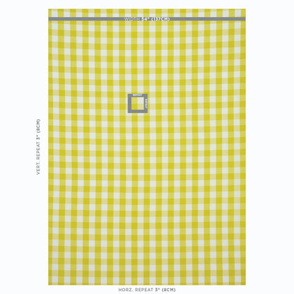 SCHUMACHER  SCANDINAVIAN MODERN CAMDEN COTTON CHECK PATTERN WOVENS PATTERN WOVENS YELLOW   - 77320
