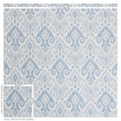 SCHUMACHER  NEW TRADITIONAL DEDRA PATTERN WOVENS PATTERN WOVENS SKY   - 77360
