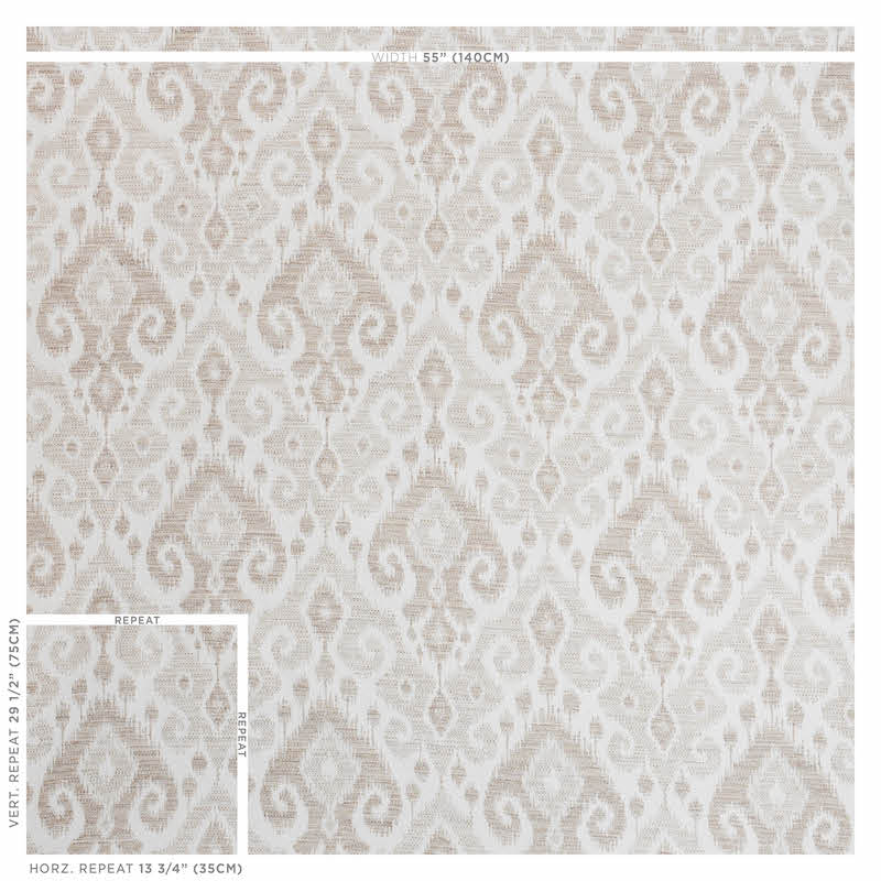 SCHUMACHER  NEW TRADITIONAL DEDRA PRINTS,HIGH PERFORMANCE,INDOOR/OUTDOOR PRINTS,HIGH PERFORMANCE,INDOOR/OUTDOOR NATURAL   - 77361