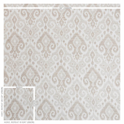 SCHUMACHER  NEW TRADITIONAL DEDRA PRINTS,HIGH PERFORMANCE,INDOOR/OUTDOOR PRINTS,HIGH PERFORMANCE,INDOOR/OUTDOOR NATURAL   - 77361
