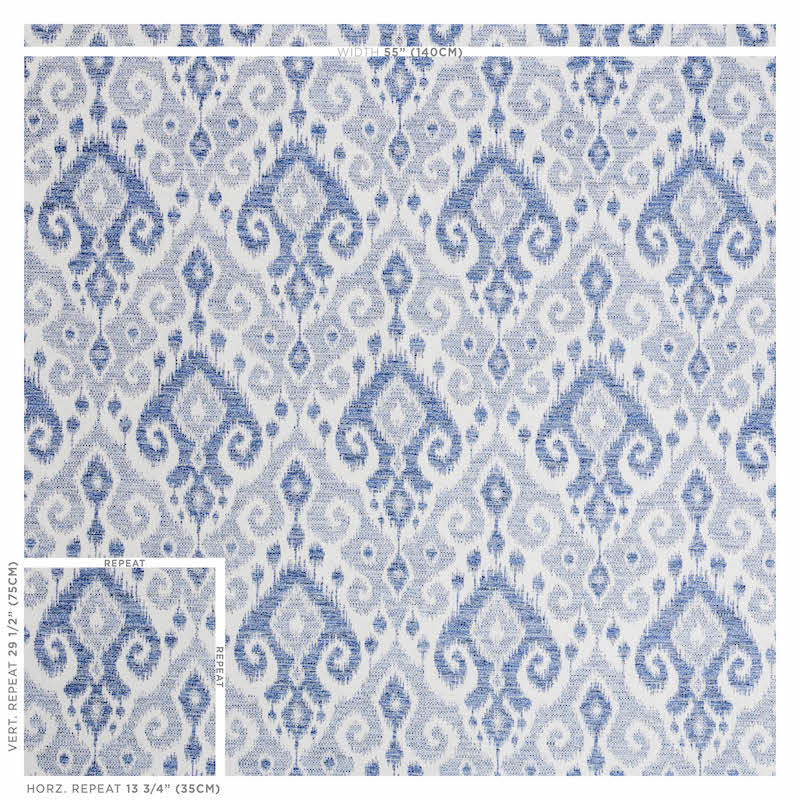 SCHUMACHER  NEW TRADITIONAL DEDRA PATTERN WOVENS,HIGH PERFORMANCE PATTERN WOVENS,HIGH PERFORMANCE INDIGO   - 77362