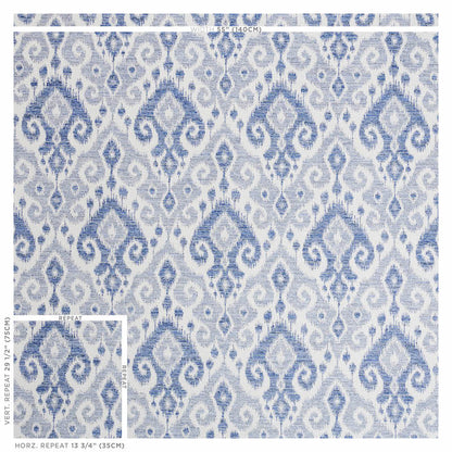 SCHUMACHER  NEW TRADITIONAL DEDRA PATTERN WOVENS,HIGH PERFORMANCE PATTERN WOVENS,HIGH PERFORMANCE INDIGO   - 77362