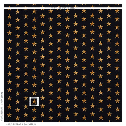 SCHUMACHER  CUT & PATTERNED VELVETS STAR ??PINGL?? WOVEN WOVEN BLACK   - 77420