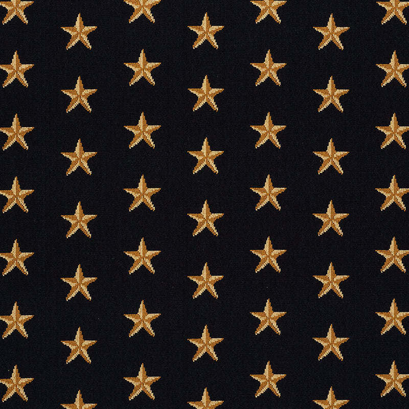 SCHUMACHER  CUT & PATTERNED VELVETS STAR ??PINGL?? WOVEN WOVEN BLACK   - 77420