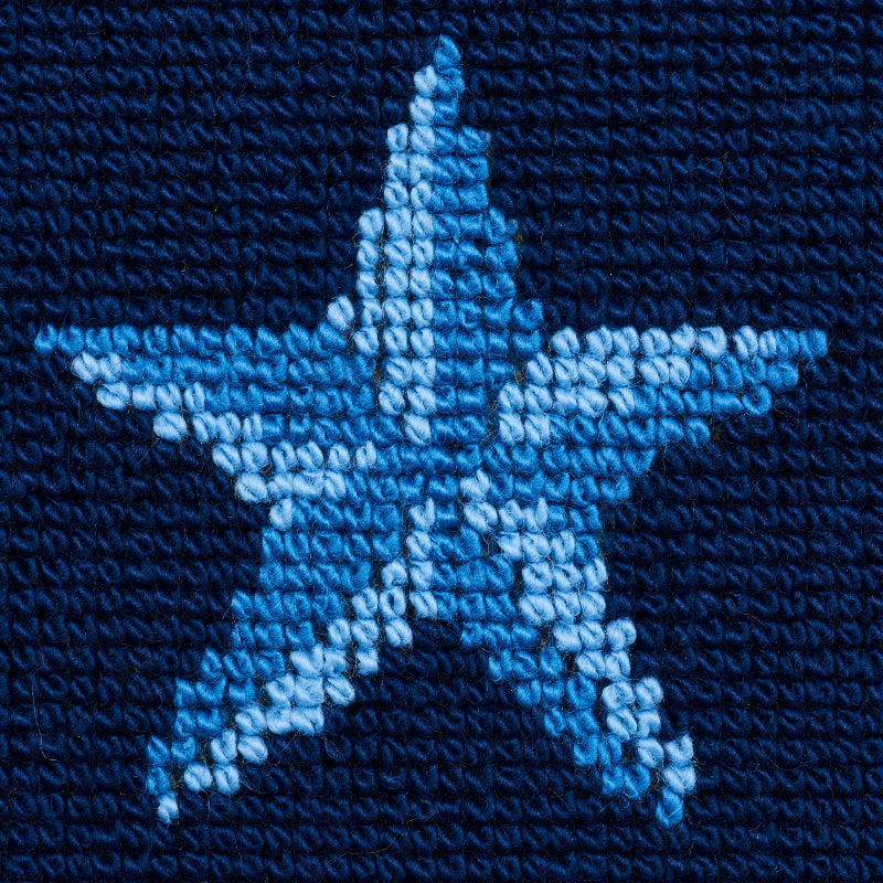 SCHUMACHER  CUT & PATTERNED VELVETS STAR ??PINGL?? WOVEN WOVEN BLUE   - 77421