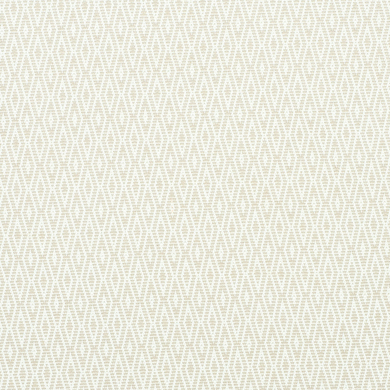 Beige and cream diamond lattice wallpaper pattern with a subtle woven texture.