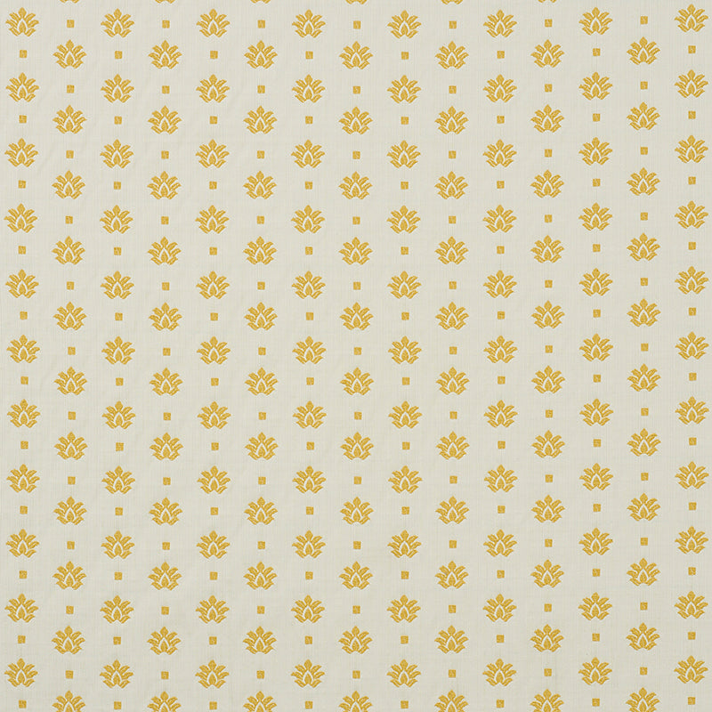 SCHUMACHER FABRIC  NEW TRADITIONAL BRUNEL   YELLOW   - 77532