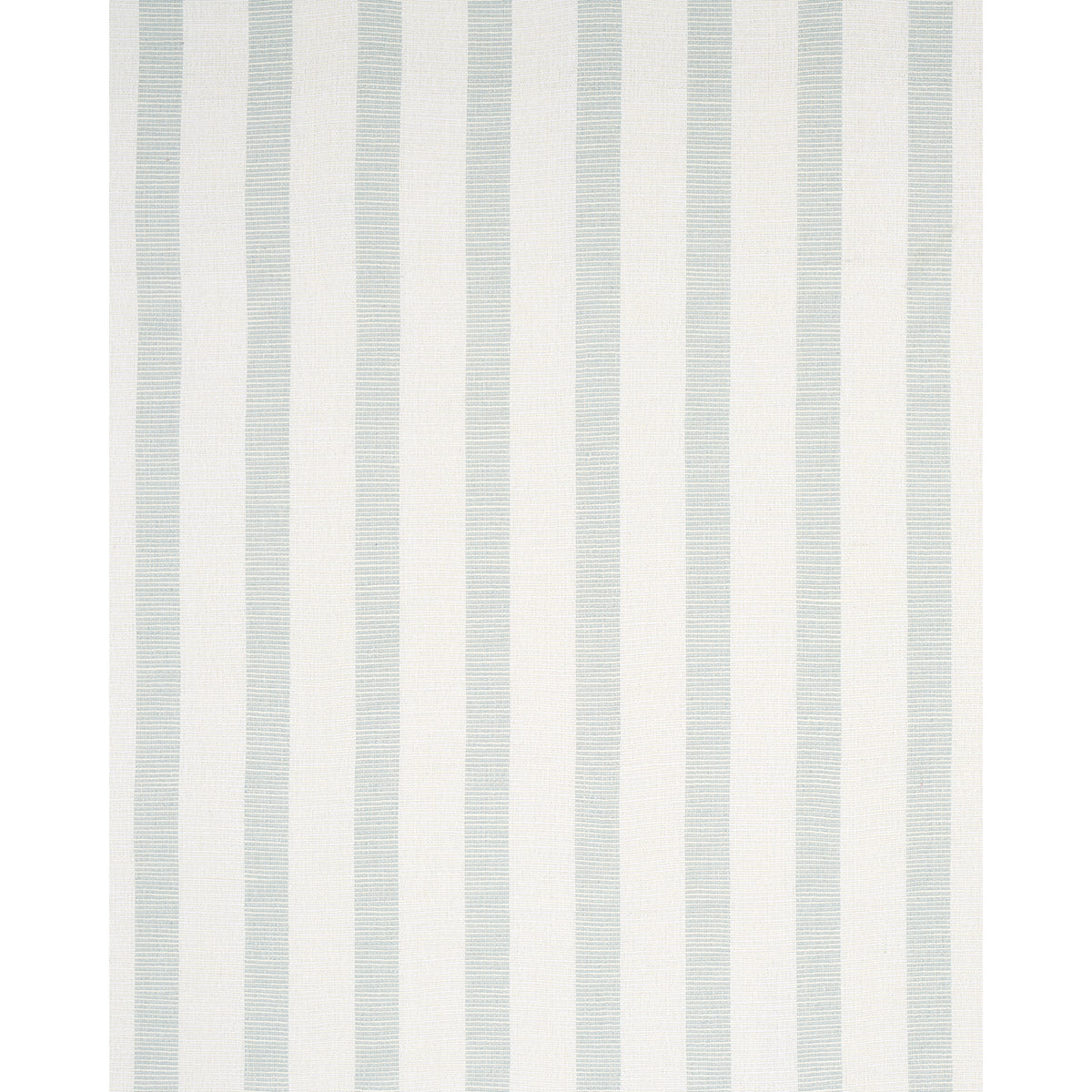 White fabric with pale blue vertical stripes and subtle woven texture.