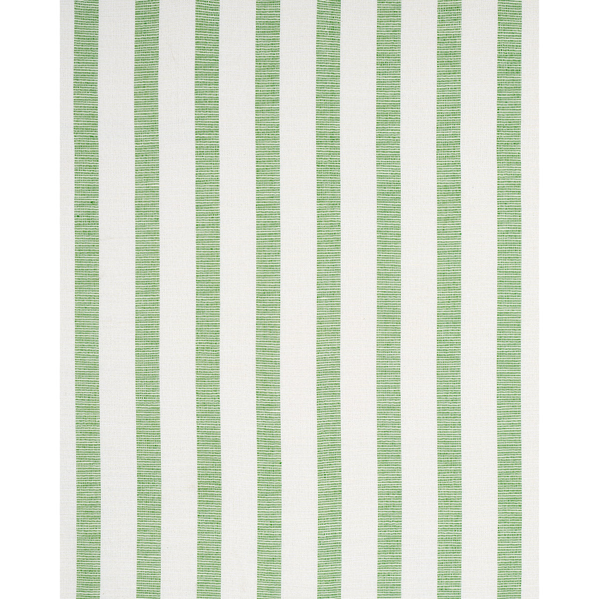 Green striped woven textile pattern with narrow textured stripes